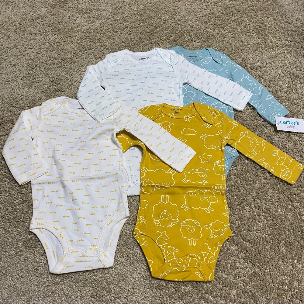 Carter's 4-Pack Sheep Original Bodysuits